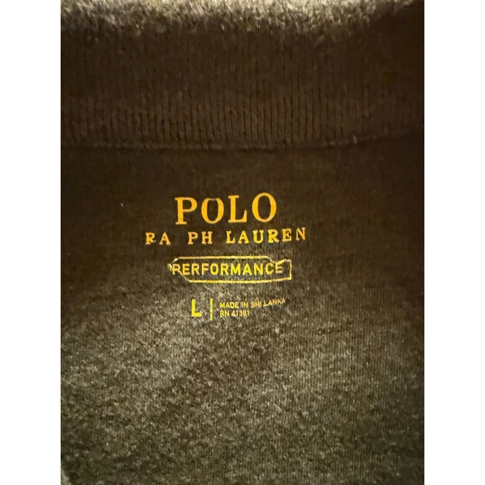 Polo Ralph Lauren Jacket Mens Large Green Full Zip Mock Neck Performance Sweater